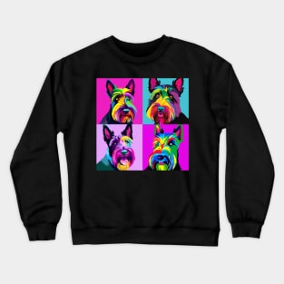 Scottish Terrier Pop Art - Dog Lover Gifts Crewneck Sweatshirt